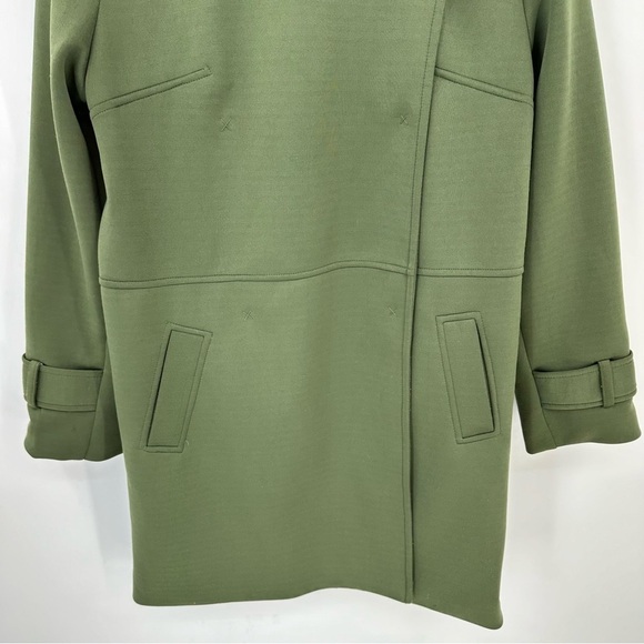 UNIF Neo Green Trench Coat Snap Button Size Medium - Picture 3 of 12